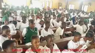Presentation of Bibles to Students by COHES Old Student Association