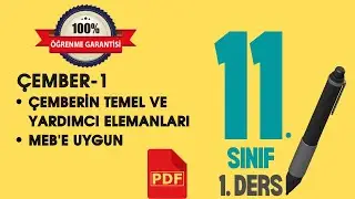 Çember-1 | 11.SINIF MATEMATİK | Çemberin Temel ve Yardımcı Elemanları | SONUÇ YAYINLARI