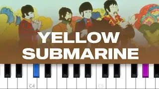 The Beatles - Yellow Submarine (piano tutorial)