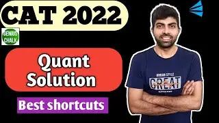 CAT 2022 Quant Slot 1 Solution II Genius Chalk #cat #geniuschalk