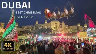 [4k] Dubai's BIGGEST Christmas Eve Lights & Festive Walk 🎄❄️ -  UAE's Winter Magical Nights | 2025