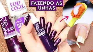 CORTEI, LIXEI e fiz um REMENDO na UNHA QUEBRADA e usei os Esmaltes Presen&ccedil;a e Dizeres da Impala