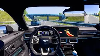 Ford Mustang 2025 - Euro Truck Simulator 2 [POV Wheel Game Play]