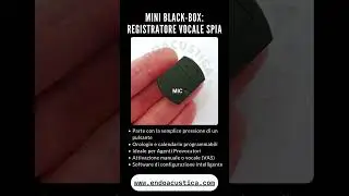 Mini Registratore Digitale Tascabile Black-Box con Attivazione Vocale #spia #registratore