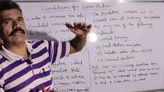 Pat-4 (Lasers): Conditions for Laser action: Population Inversion and Metastable State