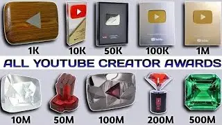 All Types YouTube Play Button | YouTube Creator Awards #youtubeplaybutton #usa #viralshort #marvel 