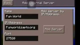 How to get the Funworld Server! Minecraft Pocket Edition (0.11.1)