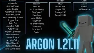 Cliente Argon: El mejor cliente PvP 1.21.11