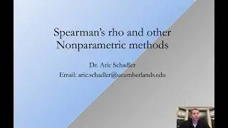Spearman Rho and Nonparametrics