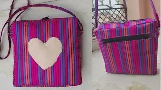 Sling bag making at home । Sling bag cutting and stitching tutorial step by step