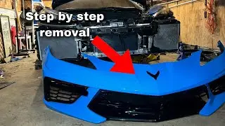 Снятие переднего бампера Corvette C8 2020-2025