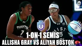 Allisha Gray vs Aliyah Boston in Unrivaled 1-on-1 Semifinals 🍿 | Full Highlights