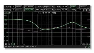 Bertom EQ Curve Analyzer v2 - Frequency & Phase response of any plug-in or hardware