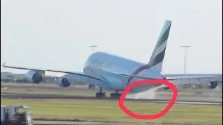 Emirates A380 fails first landing attempt… but lands on second!!! 🛫😱✈️🛬