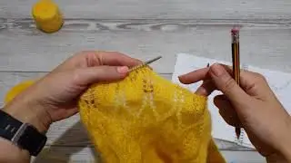 Солнечный свитер, вяжем горловину спереди. Часть 3.