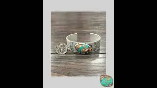 Big Navajo Natural Gemstone Cuff Bracelet With Antique Silver Finish