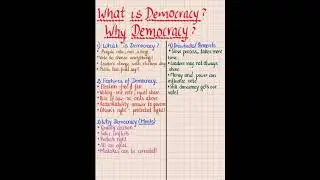 Democracy in 5 Seconds! | Class 9th Civics Super Short NOTES.. . .