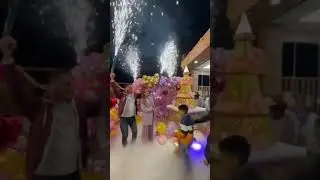 #brithdayevent#specialentry#birthdaydecoration#trendingbirthdayentryideas#birthdaydecorationcoldpyro