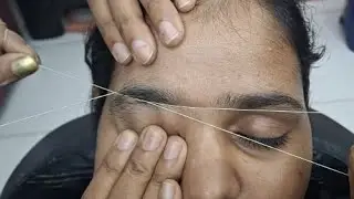 Threading eyebrow easy at home | Eyebrow threading video Ye video unke liye dhaga chalana nahi aata 
