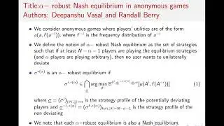 alpha robust equilibria in anonymous games