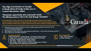 Panel discussion: The Mining Sector's role in the Just Energy Transition