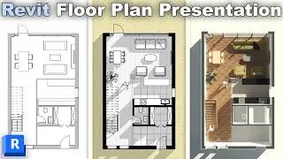 3 стиля оформления планов этажей в Revit | Учебное пособие по созданию планов этажей в Revit
