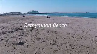 Пляж Ретимно зимой Rethymno beach winter Crete 2020