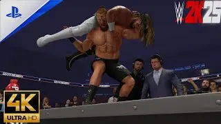 WWE 2K25 - Seth Rollins vs Brock Lesnar | World Title Match | PS5 Gameplay