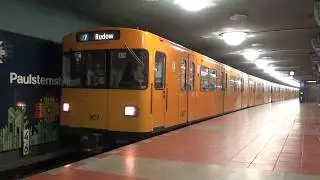 Berlin U-Bahn F87 2827 and 2826, 2885 and 2884, F90 2095 and 2094 at Paulsternstra&szlig;e