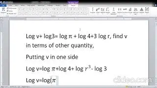 Logarithm chapter 12