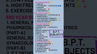 | list of subjects | budding physios #education  #subjects #list #learning #physiotherapy