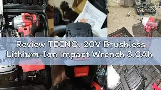 Review TEENO. 20V Brushless Lithium-Ion Impact Wrench 3.0Ah Batteries, Charger, 3pcs Sockets, 1/2 In