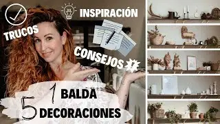 💡 5 Trucos ((Cómo DECORAR una ESTANTERÍA)) Paso a Paso