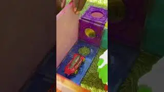 I #built a magna tile #cars garage | #building #diy #magnatiles #creative #fun #creative #kidsvideo
