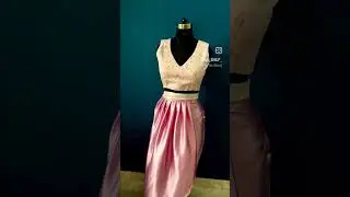 Brocade with Satin 💝. #designer #drapingstyle #youtubeshorts #theshilp #designeroutfit