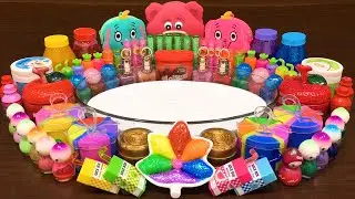 Mixing Makeup, Glitter and More into Glossy Slime ! Satisfying Slime Video #824