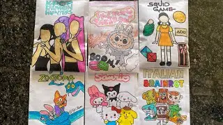 Labubu, Squid Game, Sanrio, Zootopia, K-Pop Demon Hunters, Italian Brainrot | Paper ASMR