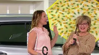 Revers-A-Brella Double Layer Inverted Automatic Open NoDrip Umbrella on QVC