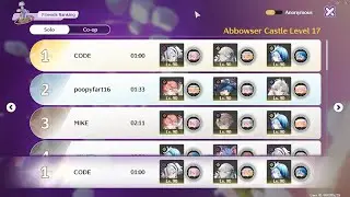 [WuWa 2.3] Abbowser Castle Stage 16–20 Cleared (1 Minute Each)