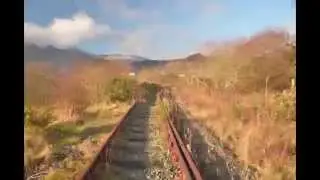 Approaching Blaenau Ffestiniog from south on old dissused railway from Trawsfynydd
