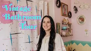 Girly & Pink Vintage Bathroom Tour | Emily Vallely-Pertzborn's Vintage Apartment
