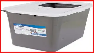 Petmate Top Entry Litter Cat Litter Box With Filter Lid To Clean Paws