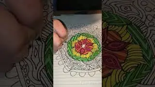 Coloring Mekah (zendala) dala #timelapse #timelapsedrawing #coloring #drawing #mandalaart