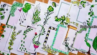 20 зеленых 💚 вариантов оформления рамок/дизайнов проектных работ/листов формата А4/файлов/дизайна...