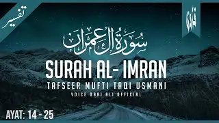 Tafseer Surah Al- Imran | Ayat 14 - 25 | Assan Tafseer Mufti Taqi Usmani. Voice Qari Ali official