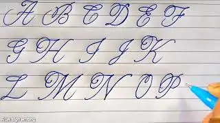 Cursive writing Capital Letters AtoZ | Rua sign writing