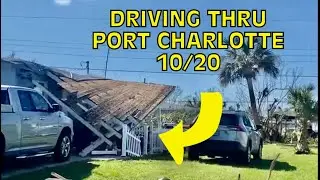 🌀LIFE AFTER THE STORM | Driving thru PORT CHARLOTTEs Destruction| DIY RV Steps using DEBRIS #build