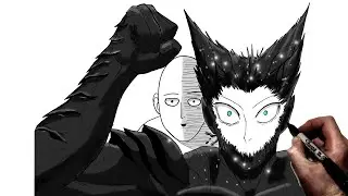 Как нарисовать Сайтаму против Гароу (Сайтама) | Пошаговое руководство | One Punch Man