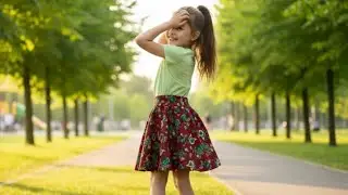 Full Circle Skirt Cutting and Sewing / Skirt for 8-Year-Old Children / How To