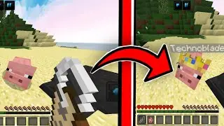 Technoblade Nametag Pig Crown  Addon MCPE